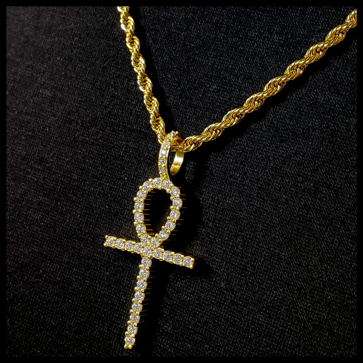 VVS Moissanite Diamond Ankh Cross Pendant PRL Drip LLC