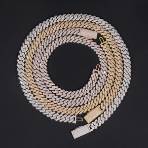 12mm 925 Sterling Silver Moissanite Cuban Link Chain