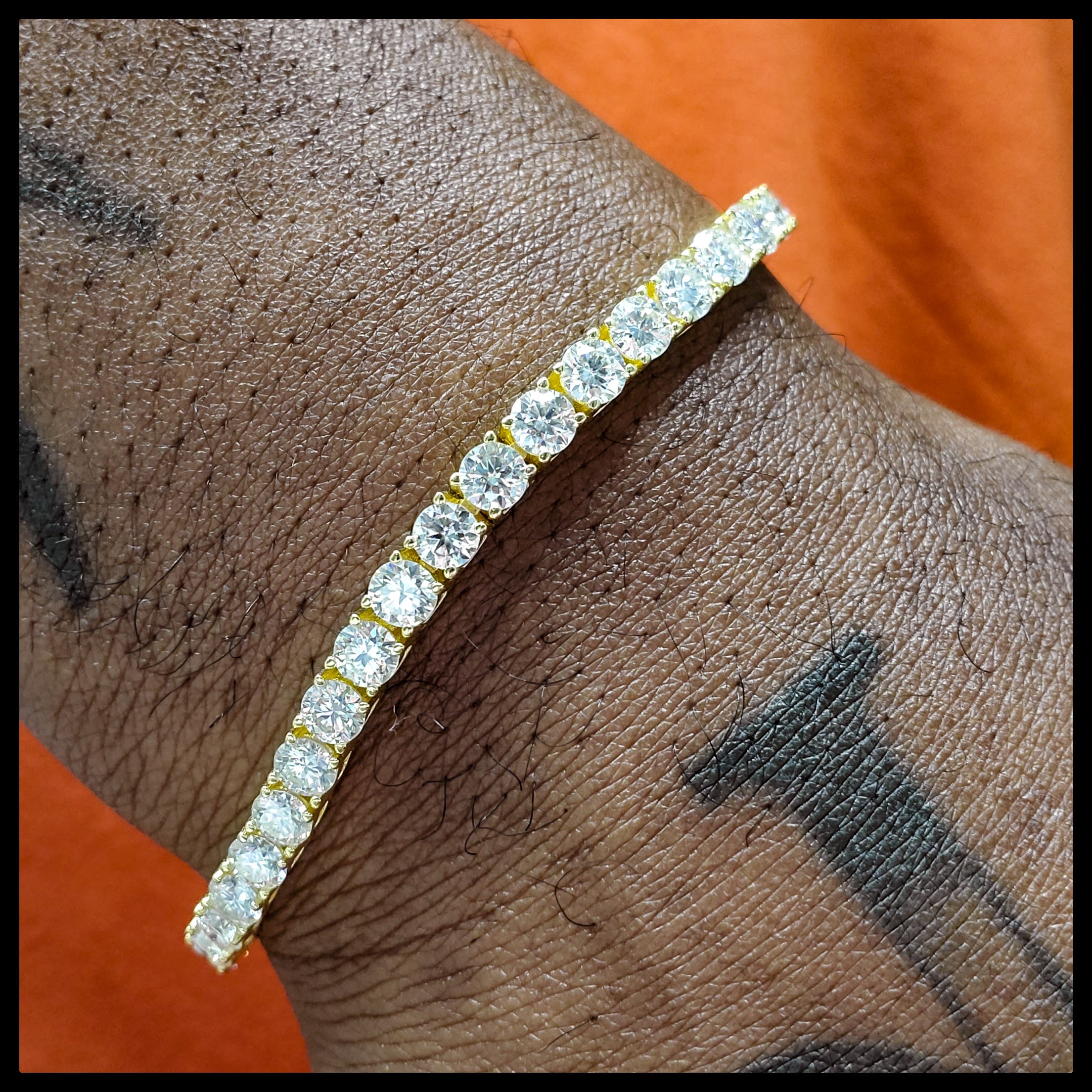 4mm  Flawless VVS Moissanite Tennis Bracelet