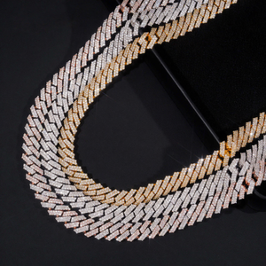 12mm 925 Sterling Silver Moissanite Cuban Link Chain