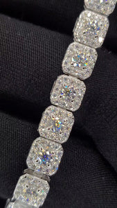 VVS1 Cluster Tennis Bracelet and 5 Layer Band Bundle