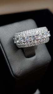 5 Layer VVS Moissanite Diamond Band