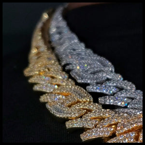 14mm Baguette/Round Diamond Cuban Chain