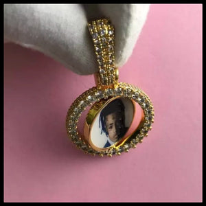 Spinning Double Sided Picture Pendant