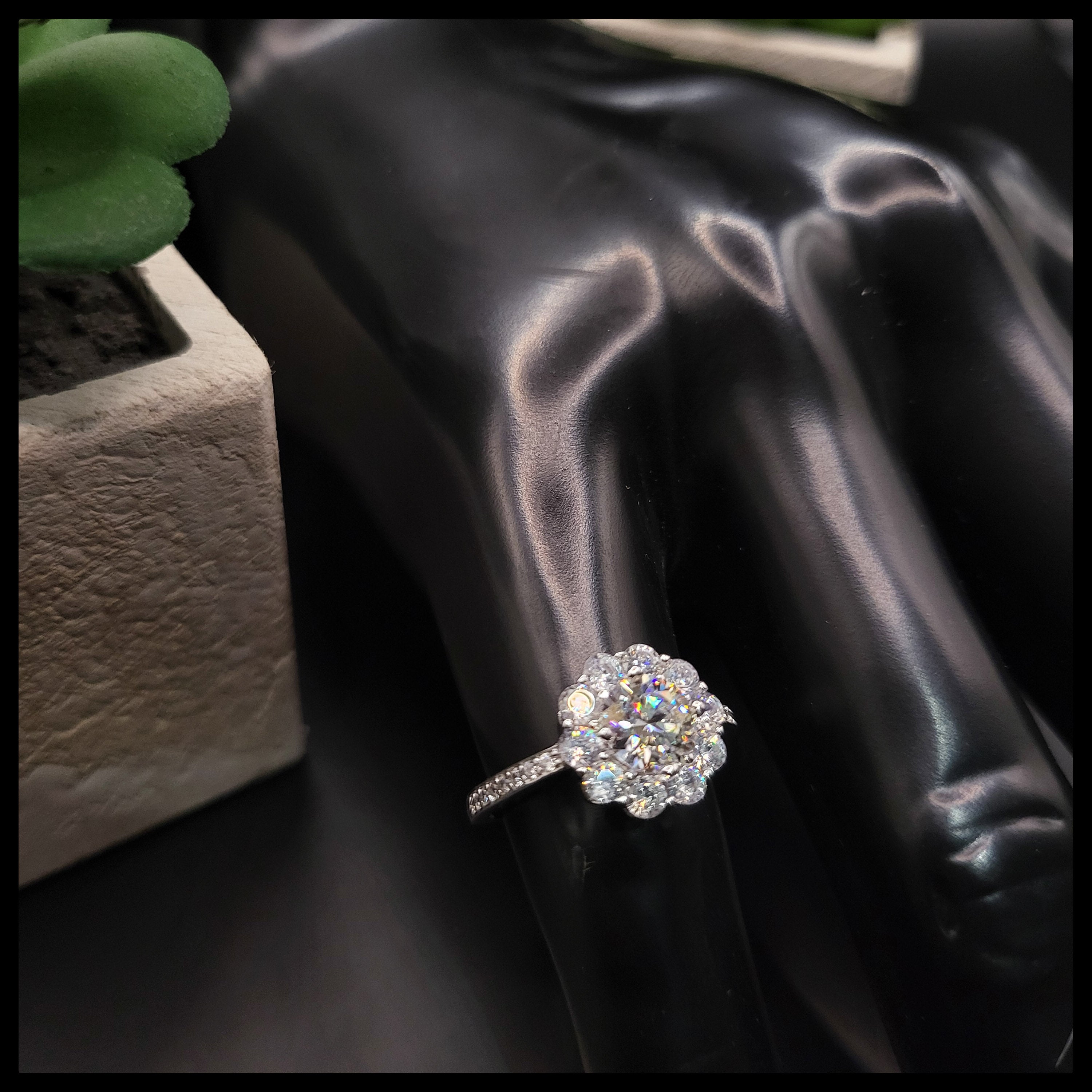 2 ct. Moissanite Flower Ring