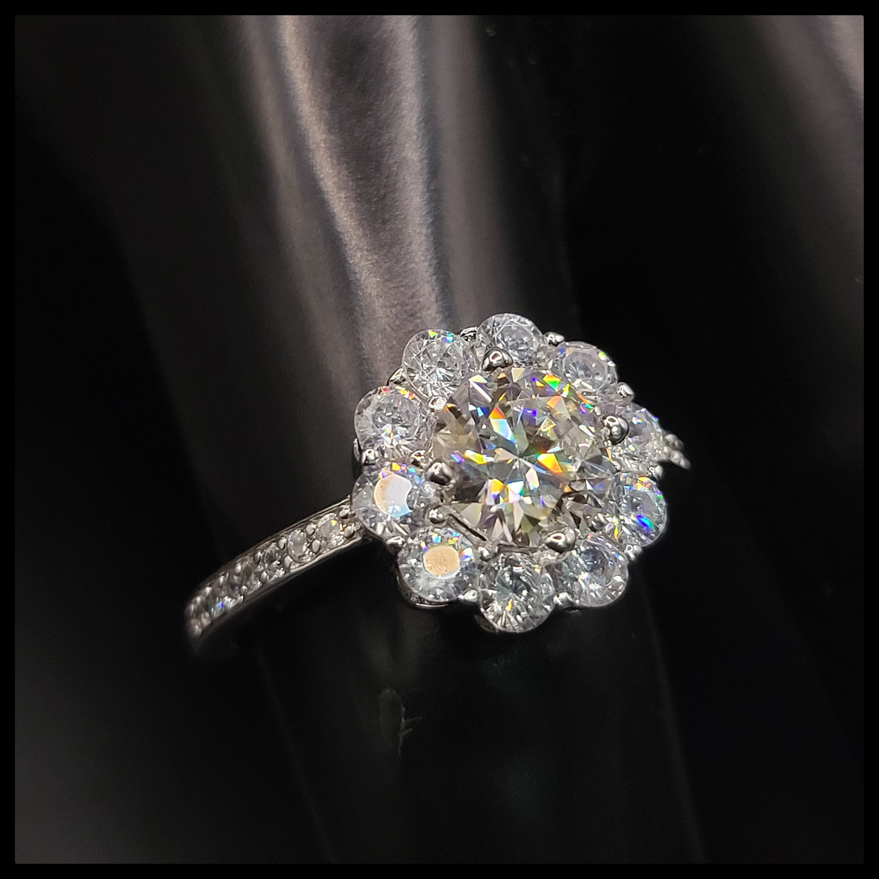 2 ct. Moissanite Flower Ring