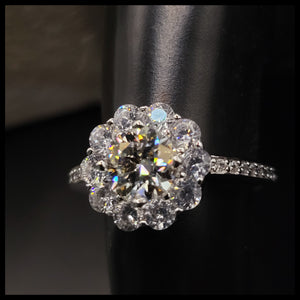 2 ct. Moissanite Flower Ring